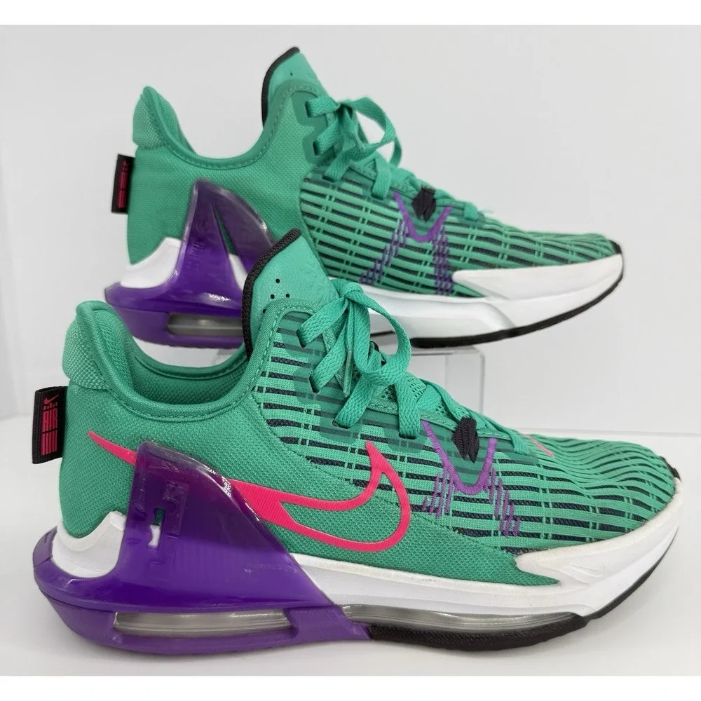 Nike LeBron Witness 6 Emerald Berry South Beach James Gang Shoes Mens 8 CZ4052-3